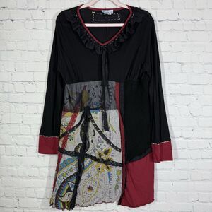 Emma G Babydoll Mini Dress Women Size XL Flowy Gothic Whimsigoth Witchy Vampire